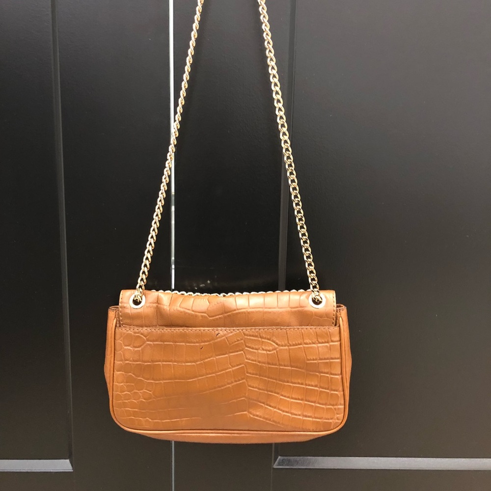 Michael Kors Tan Purse w/ Gold Chain - Picture 2 of 8